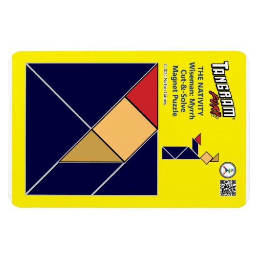 Tangram Nativity Magnet - Wiseman mit Myrrh (Horizontal)