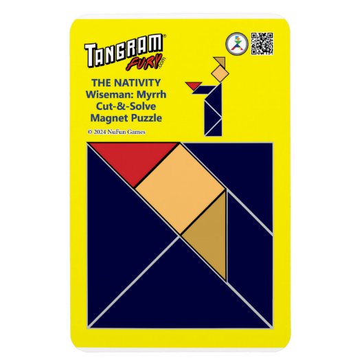 Tangram Nativity Magnet - Wiseman mit Myrrh (Vertikal)