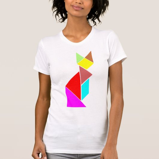 Tangramkatze T-Shirt (Vorderseite)