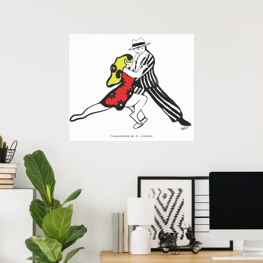 Tangueros Characters Tango Poster (Heimbüro)