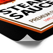 Tangy Steak Sauce Funny Condiment Costume Party Ma Poster (Ecke)