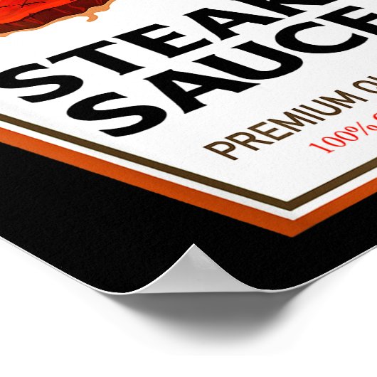 Tangy Steak Sauce Funny Condiment Costume Party Ma Poster (Ecke)