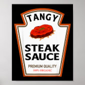 Tangy Steak Sauce Funny Condiment Costume Party Ma Poster (Vorne)