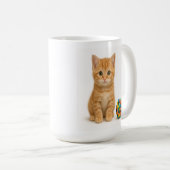 Tangy Trouble - Orange Tabby Kitten Kaffeetasse (VorderseiteRechts)