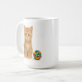 Tangy Trouble - Orange Tabby Kitten Kaffeetasse (Vorderseite Links)