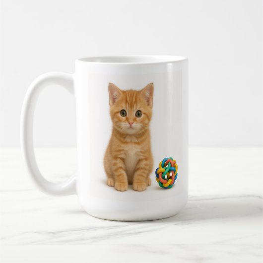 Tangy Trouble - Orange Tabby Kitten Kaffeetasse (Links)