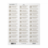 Tanish Brown Damask 2,25" Rücksendeadresse 2,75 Zo (Vorne)