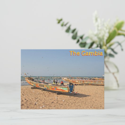 Tanji, Gambia-Karte (Stehend Vorderseite)