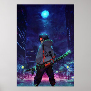 Tanjiro Kamado Demon Slayer Der Mond Poster