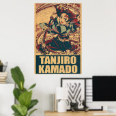 Tanjiro Kamado Demon Slayer Poster (Heimbüro)