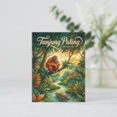 Tanjung-Puting-Nationalpark Indonesien Postkarte (Stehend Vorderseite)