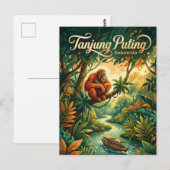 Tanjung-Puting-Nationalpark Indonesien Postkarte (Vorne/Hinten)