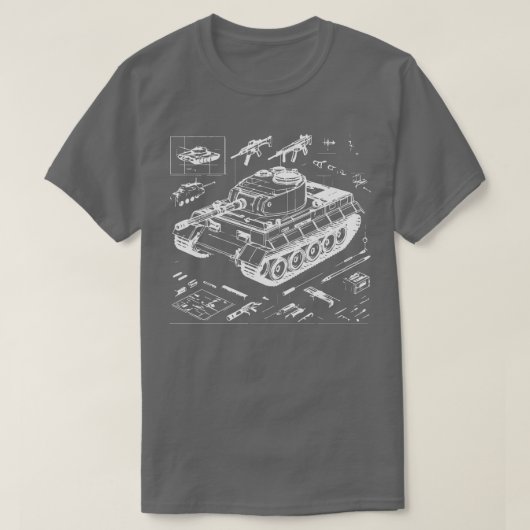 Tank-3D-Design T-Shirt (Design vorne)