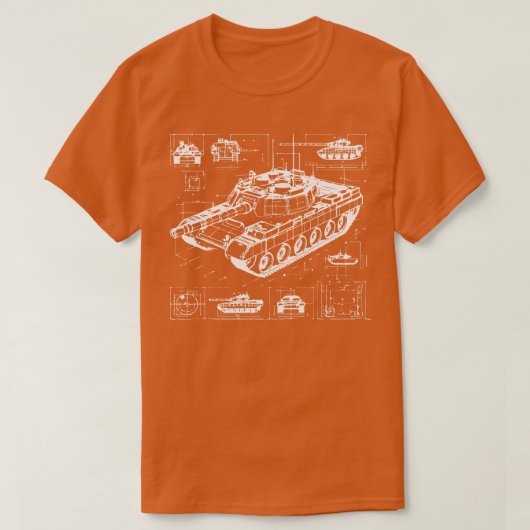 Tank-3D-Entwurf 1 T-Shirt (Design vorne)