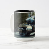 Tank aus einer anderen Realität Zweifarbige Tasse (Vorderseite Links)