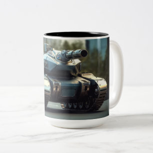 Tank aus einer anderen Realität Zweifarbige Tasse