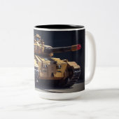 Tank aus einer anderen Realität Zweifarbige Tasse (VorderseiteRechts)