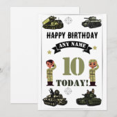 Tank Birthday Feiertagskarte (Vorne/Hinten)