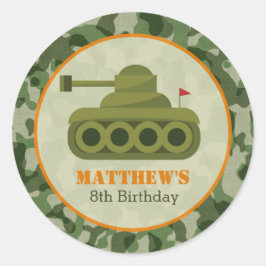 Tank Birthday Stickers - Militärsoldat der Boy Arm