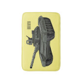 Tank-Cartoon-Abbildung Badematte (Vorderseite Vertikal)