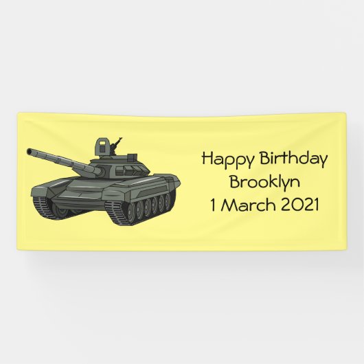 Tank-Cartoon-Abbildung Banner (Horizontal)