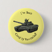 Tank-Cartoon-Abbildung Button (Vorderseite)