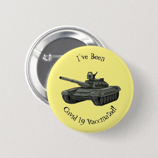 Tank-Cartoon-Abbildung Button (Vorne & Hinten)