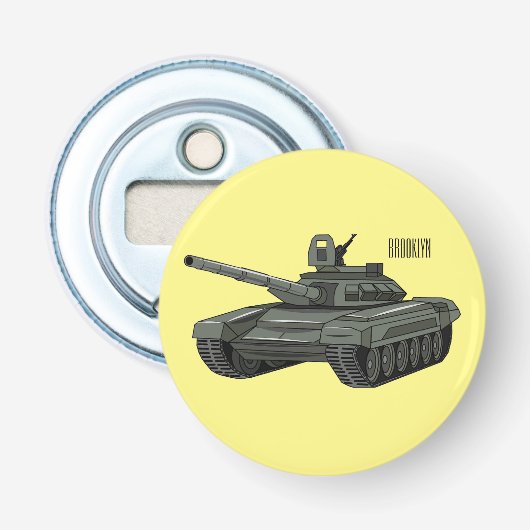 Tank-Cartoon-Abbildung Flaschenöffner (Vorderseite)