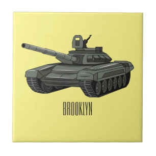 Tank-Cartoon-Abbildung Fliese