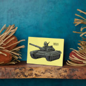 Tank-Cartoon-Abbildung Fotoplatte (Seite)
