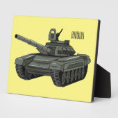 Tank-Cartoon-Abbildung Fotoplatte (Seite)