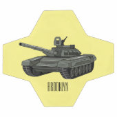 Tank-Cartoon-Abbildung Fußball (Flach)