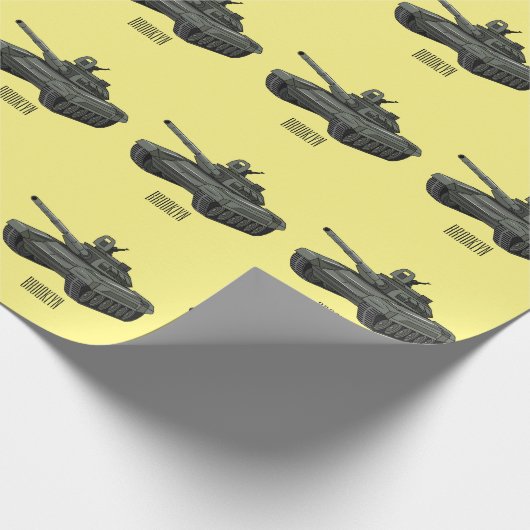 Tank-Cartoon-Abbildung Geschenkpapier (Ecke)