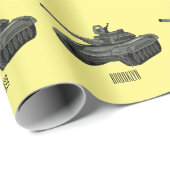 Tank-Cartoon-Abbildung Geschenkpapier (Rolleneckpunkt)