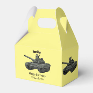 Tank-Cartoon-Abbildung Geschenkschachtel