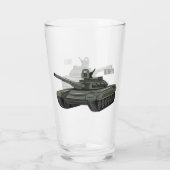 Tank-Cartoon-Abbildung Glas (Rückseite)