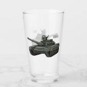Tank-Cartoon-Abbildung Glas (Vorderseite)