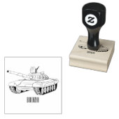 Tank-Cartoon-Abbildung Gummistempel (Stempel)
