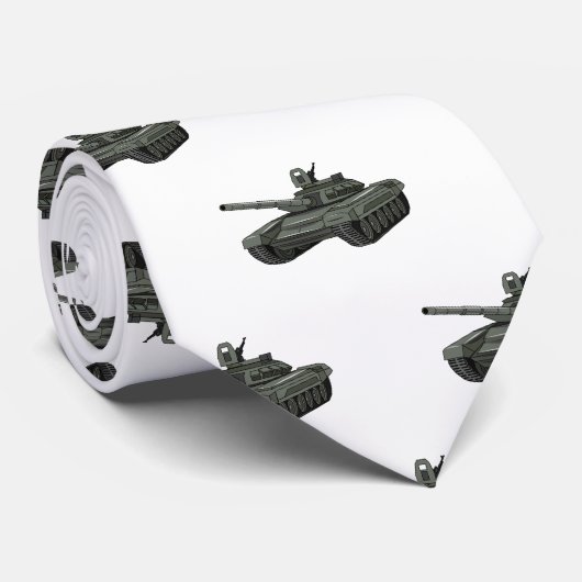 Tank-Cartoon-Abbildung Krawatte (Gerollt)