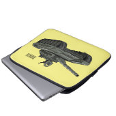 Tank-Cartoon-Abbildung Laptopschutzhülle (Vorne Knopf)