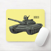 Tank-Cartoon-Abbildung Mousepad (Mit Mouse)