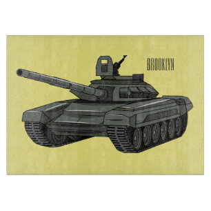 Tank-Cartoon-Abbildung Schneidebrett