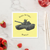 Tank-Cartoon-Abbildung Serviette (Beispiel)