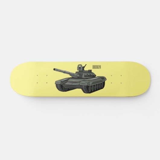 Tank-Cartoon-Abbildung Skateboard (Horizontal)