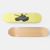 Tank-Cartoon-Abbildung Skateboard (Horizontal)
