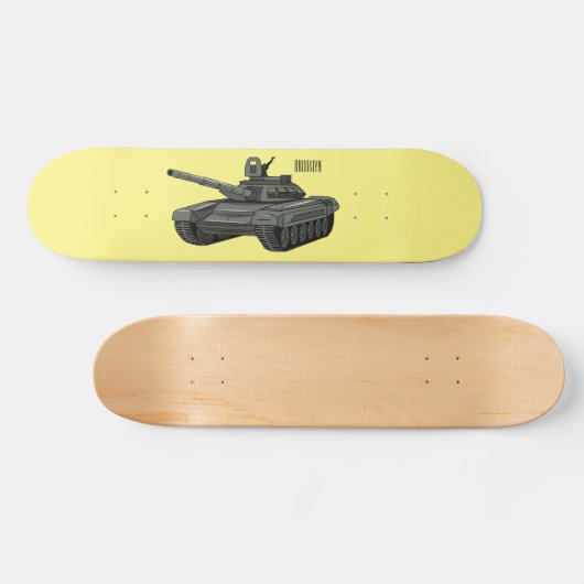 Tank-Cartoon-Abbildung Skateboard (Horizontal)