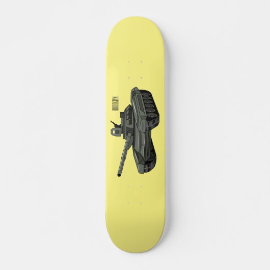 Tank-Cartoon-Abbildung Skateboard (Vorne)