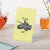 Tank-Cartoon-Abbildung Sockelschild (In SItu)