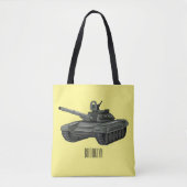 Tank-Cartoon-Abbildung Tasche (Vorderseite)