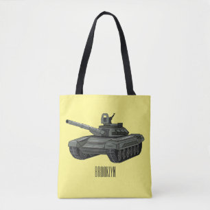 Tank-Cartoon-Abbildung Tasche